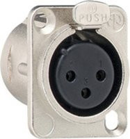 Gira XLR Flanschbuchse 3-Pol-D Anschlussdose Silber - Bild 1