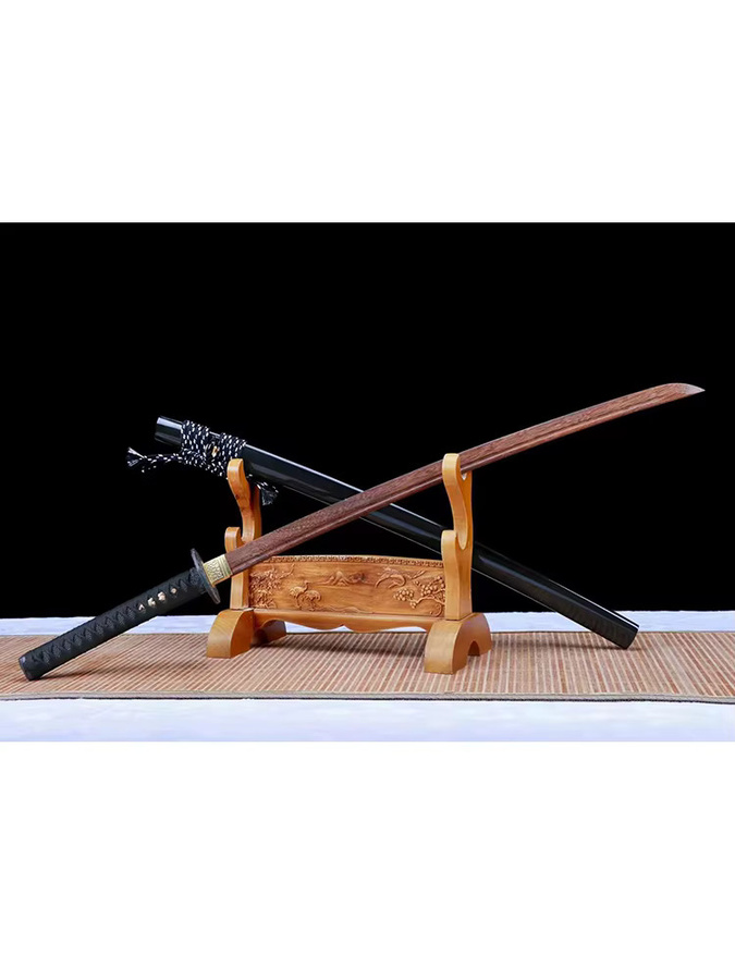 Iaito-Trainingsschwert aus Holz in Braun als dekoratives Katana-Schwert für Erwachsene - Bild 3