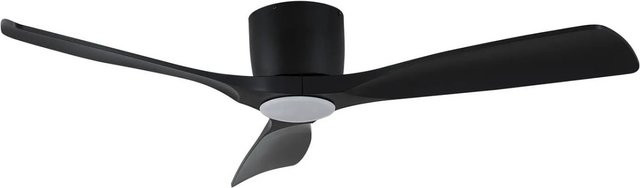 Lucande LED Deckenventilator Moneno mit Lampe und Leselampe, Schwarz, Modern, Dimmbar mit Fernbedienung und Tuya-App-Steuerung - Bild 1