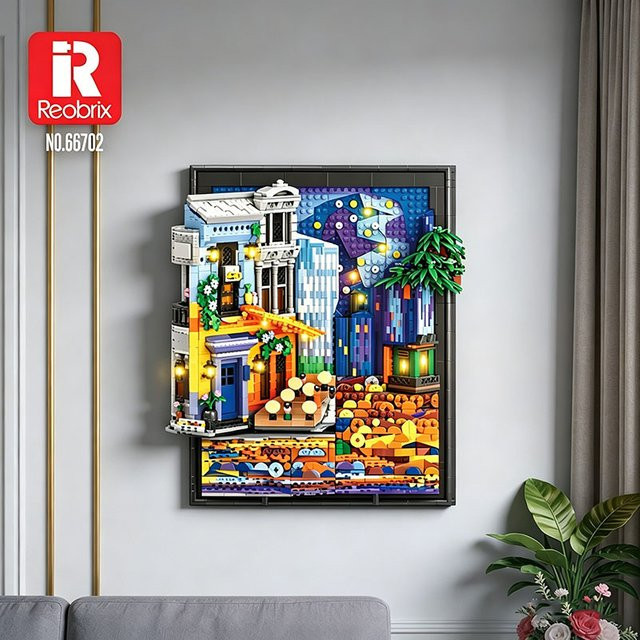 REOBRIX Nachthimmel-Café Bilderrahmen, Baukasten, 2678 Teile, ab 14 Jahren - Bild 1