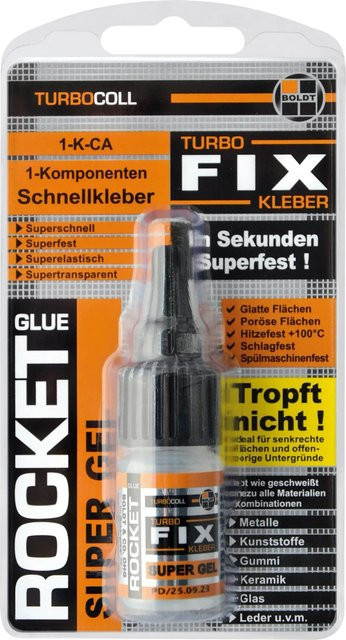 Boldt Schnellkleber Super Gel Rocket TurboFix, transparent, 10 g - Bild 1