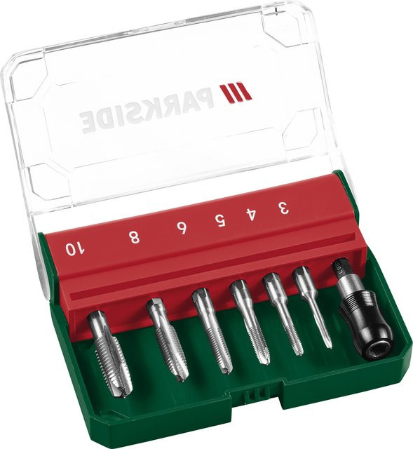 PARKSIDE Kombi-Gewindebohrer-Set mit Sechskant-Bit-Halter aus Stahl - Bild 1