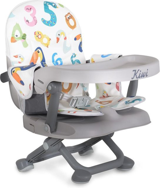 Klappbarer Kinderstuhl Kiwi von Moni als Sitzerhöhung und Booster-Sitz in Grau Weiß - Bild 1
