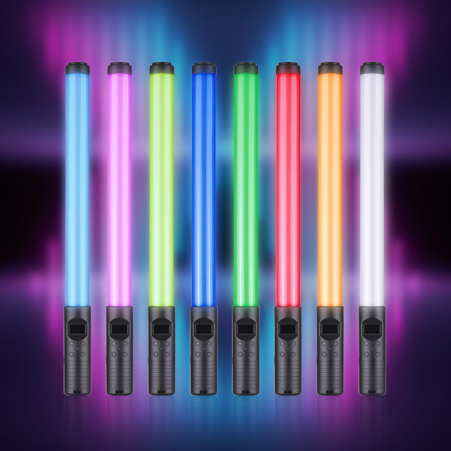 Andoer Handheld RGB LED Lichtstab 20W Buntes Fotolicht Schwarz mit Farbtemperatur 3000K-6500K - Bild 3