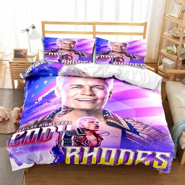 WWE Bettwäscheset American Nightmare Cody Rhodes aus Polyester in Purple, B/H: 135 x 200 cm - Bild 1
