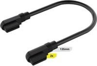 Corsair iCUE LINK Slim-Kabel, 90° abgewinkelt, Schwarz, Länge: 13,5 cm - Bild 1