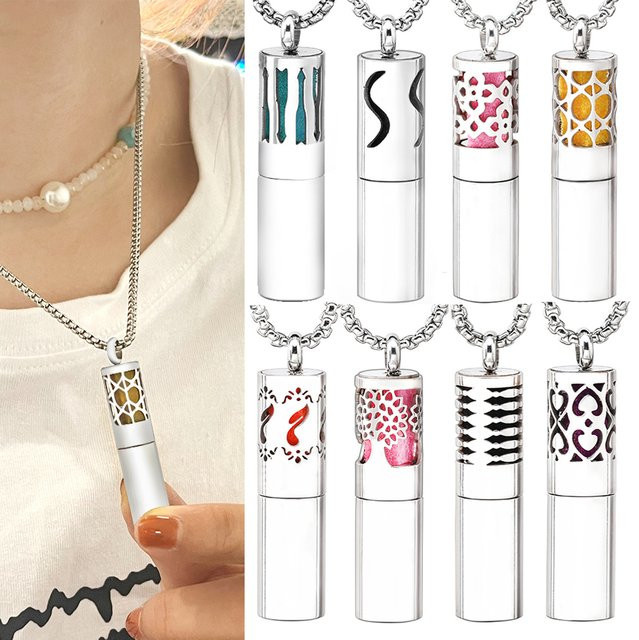 MODKISR Halskette Medaillon, Edelstahl, Silber, Unisex - Bild 1