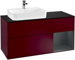 V&B Waschtischunterschrank Finion mit Wandbeleuchtung, Lackiert, Breite: 120 cm, Tiefe: 50,1 cm, Höhe: 50,1 cm - Bild 1