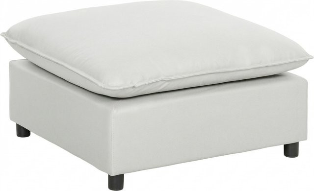 HOMCOM Quadratischer Fußhocker Grau, Gepolsterte Ottomane mit Kunststofffüßen für Wohnzimmer, Schlafzimmer oder Flur, B/T/H: 75 x 75 x 40 cm - Bild 1