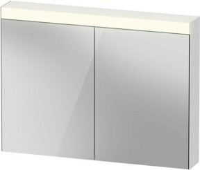 Duravit Spiegelschrank Best Version in Weiß mit LED-Beleuchtung, 2 Türen und integrierter Steckdose, B/T/H: 101 x 14,8 x 76 cm - Bild 1