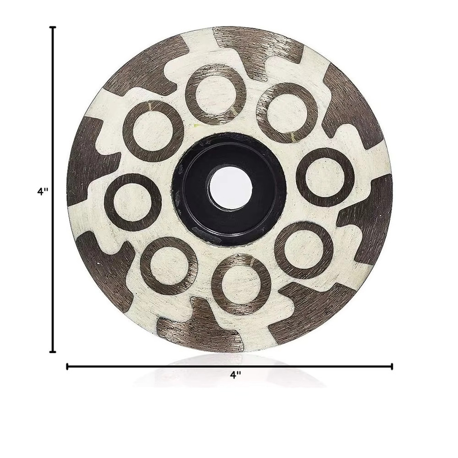 PANFREET Diamant-Cup-Schleifscheibe mit Kunstharz-Bindung und Gewinde 5/8-11 oder M14 für Stein, Beton und Fliesen, 4 Zoll - Bild 3