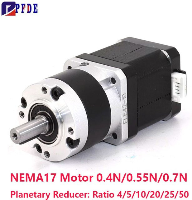 Nema17 Schrittmotor mit Präzisions-Planetengetriebe für CNC, verschiedene Getriebeübersetzungen und Drehmomente verfügbar - Bild 1