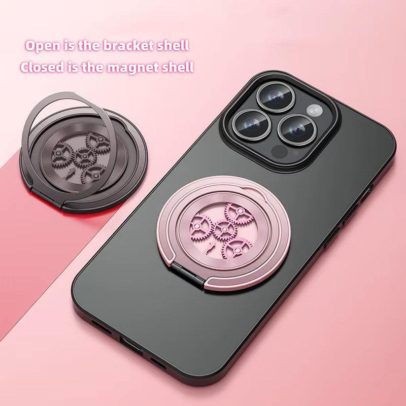 Universeller magnetischer Handyhalter mit verstellbaren Winkeln, kompatibel mit MagSafe, für iPhone, Samsung, Xiaomi, Vivo und OPPO, in Grau oder Pink - Bild 2