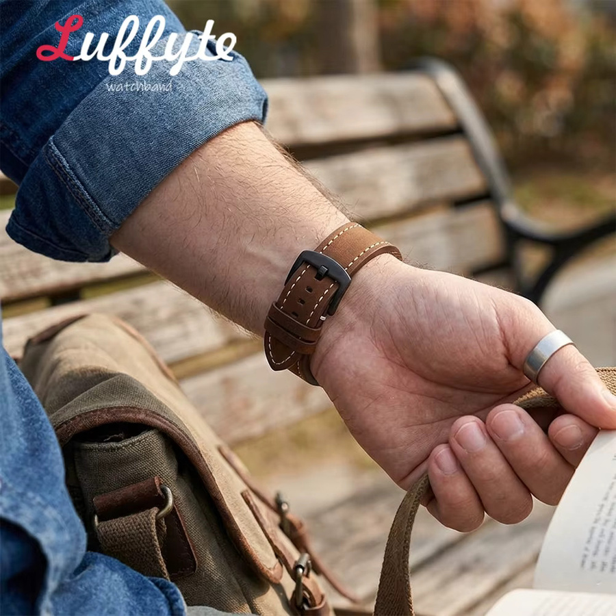 Uhrenarmband Kalbsleder, Retro, Herren - Bild 3