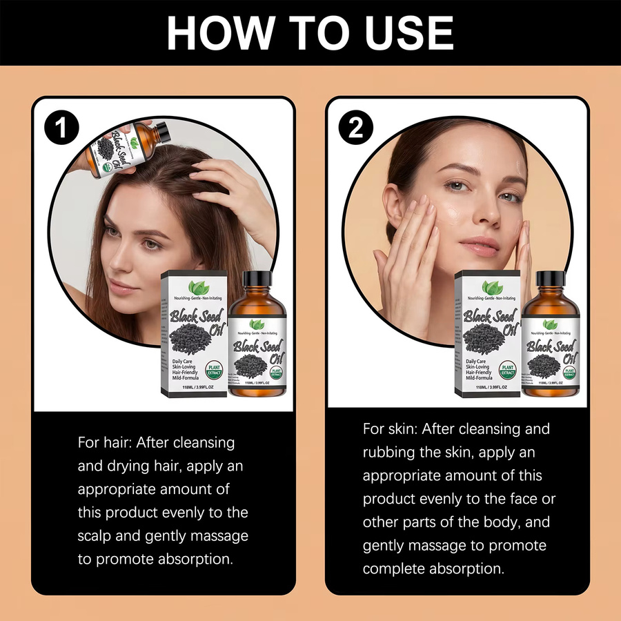 Hoygi Schwarzkümmelöl, Pflegeöl für Gesicht, Körper, Haare und Kopfhaut, Unisex - Bild 4