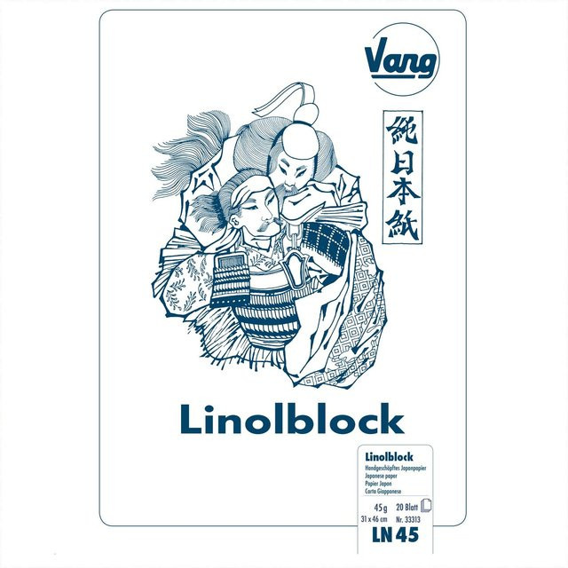Vang Linolblock Japanpapier Weiß - Bild 1