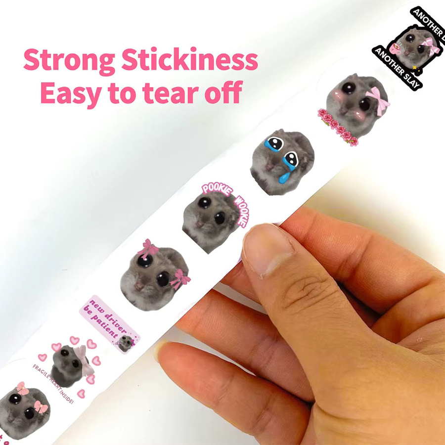 500 Stück Traurige Hamster Aufkleber von PickJoy in Multicolour für DIY Scrapbook, Laptop und Gepäck - Bild 3