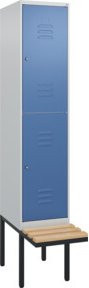 C+P Doppelstock-Spind Classic PLUS Sitzbank mit 1 Abteil, Buche-Hartholz, B/T/H: 212,0 x 40,0 x 81,5 cm - Bild 1
