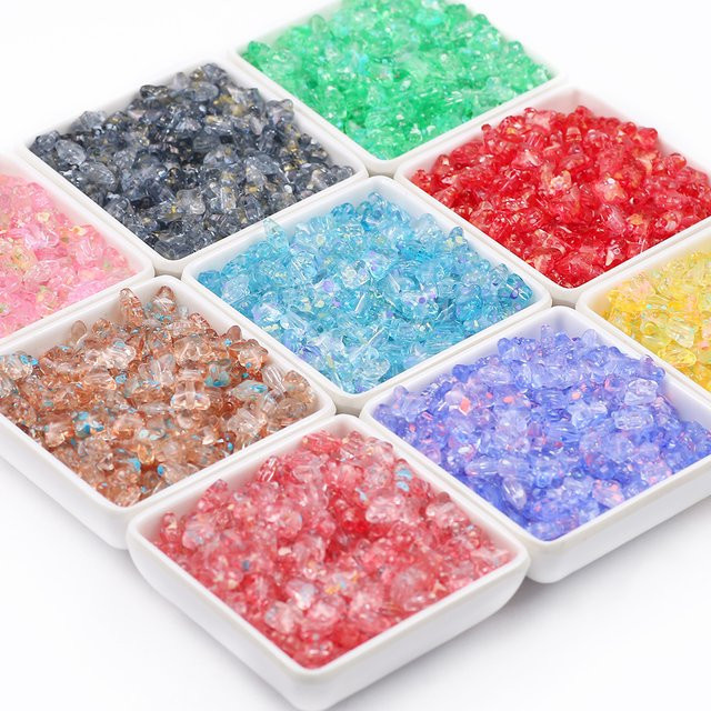 JHNBY Acryl Lose Perlen, Schmetterling, Transparent, 50 Stück - Bild 1