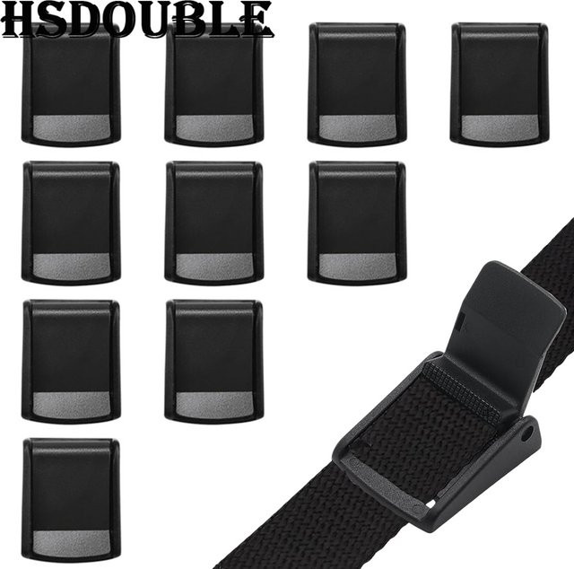 HSDOUBLE Verstellbare Klemmschnalle aus Kunststoff in Schwarz für Gurtband 15-50mm als Zubehör für Haustierwesten, Rucksäcke und Gepäckgurte - Bild 1