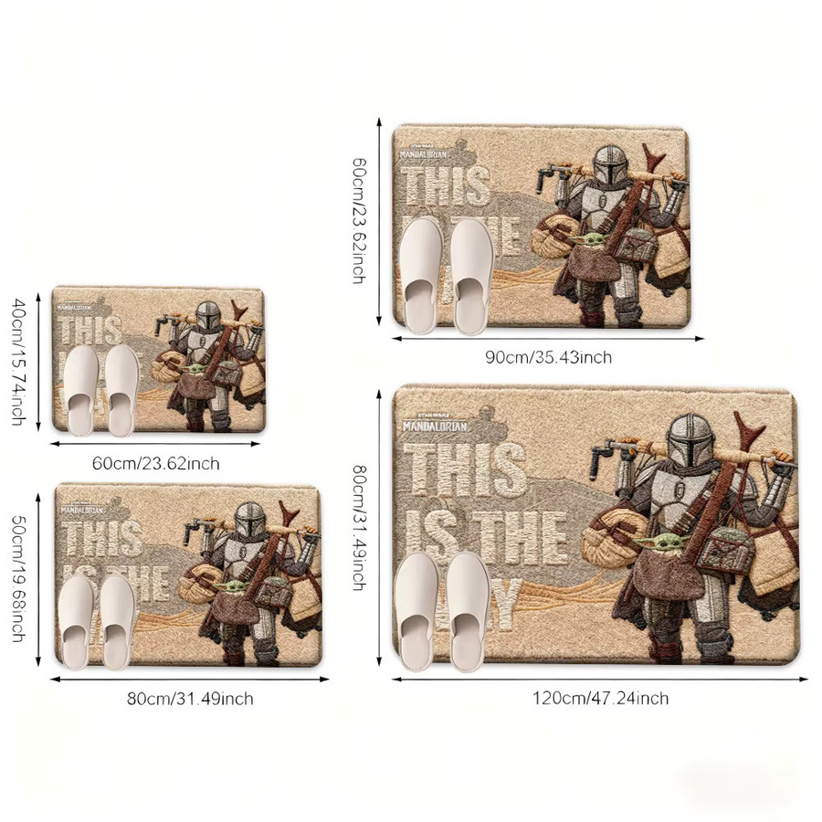 Beast Kingdom Star Wars The Mandalorian Fußmatte aus Polyester mit 2D-Flachdruck in Multicolour - Bild 3