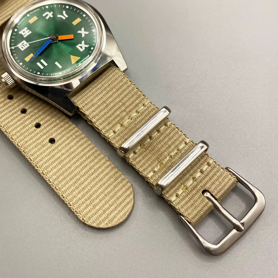 HEIMDALLR Armbanduhr, Handaufzug, Edelstahl, 36 mm, Herren, Grün - Bild 4