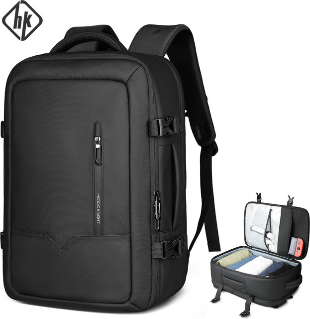 HK Reise-Boarding-Rucksack als multifunktionale 17-Zoll-Laptoptasche in Schwarz - Bild 1