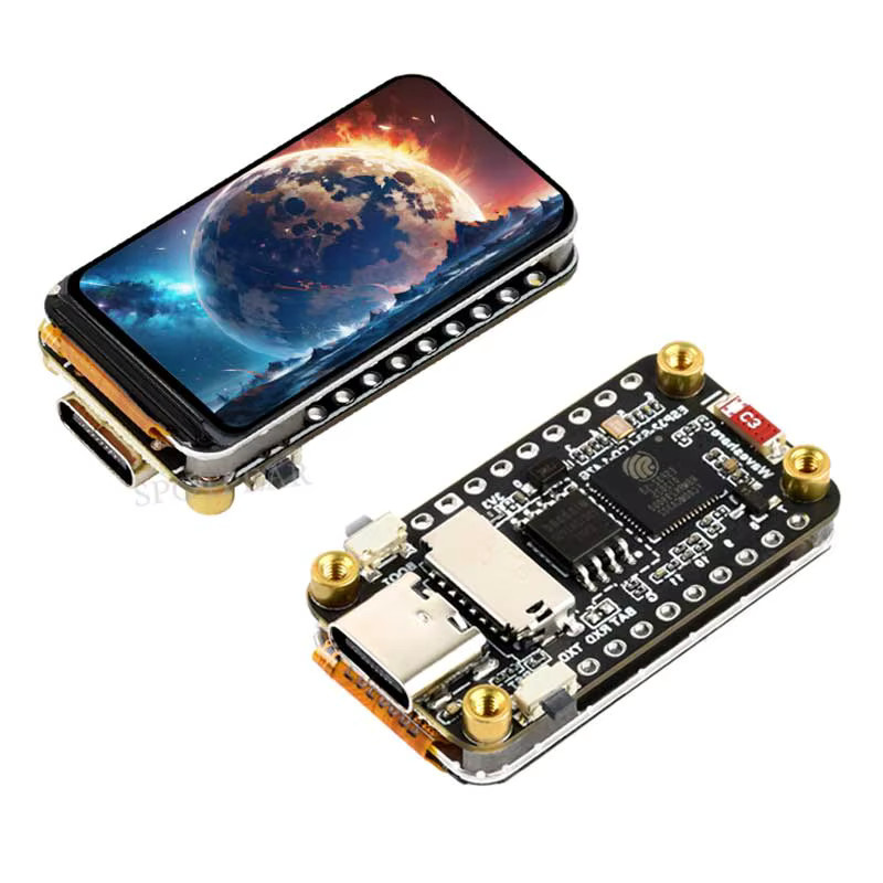 Spotpear ESP32-S3 Entwicklungsboard mit 1,47 Zoll LCD-Display, SD-Kartenslot, RGB-LED und Wi-Fi/Bluetooth in Schwarz - Bild 2