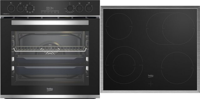 Beko Herdset b300 BBUS13320XE in Schwarz und Edelstahl - Bild 1