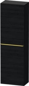 Duravit Halbhochschrank D-Neo in Schwarz und Weiß, Wandmontage, 1 Tür und 4 Regalböden, B/T/H: 40 x 24 x 132 cm - Bild 1