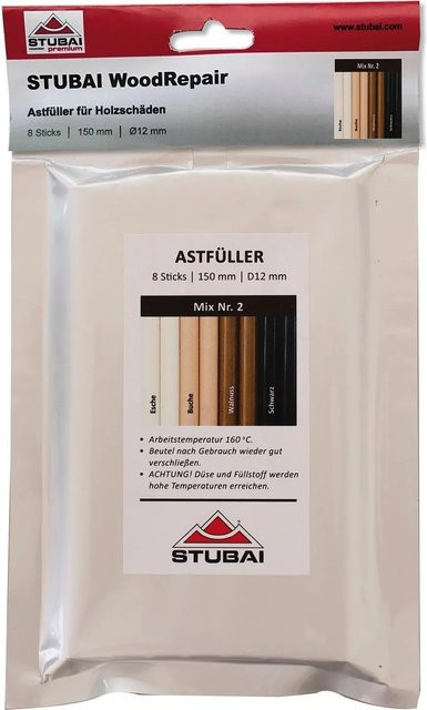 Stubai Astfüller Wood-Repair Mix Pack 2 mit 8 Stück in verschiedenen Farben, Länge: 150 mm - Bild 1