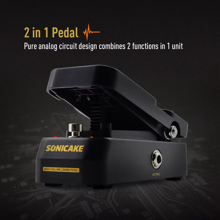 SONICAKE VolWah QEP-01 Active Volume Control & Wah Expression Pedal in Schwarz - Bild 2