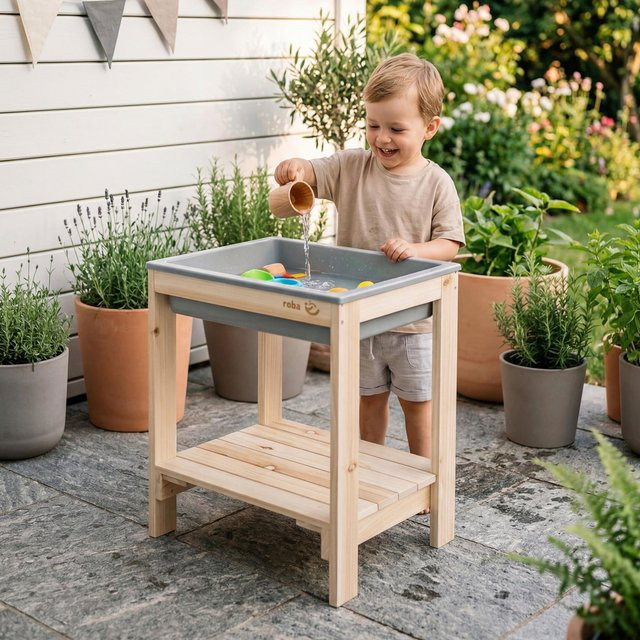 Roba Outdoor Spiel- und Wassertisch Tiny Natur mit Spielwanne - Bild 1