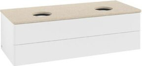 V&B Waschtischunterschrank Antao ohne Frontstruktur in Weiß, B/T/H: 120 x 50 x 50 cm - Bild 1