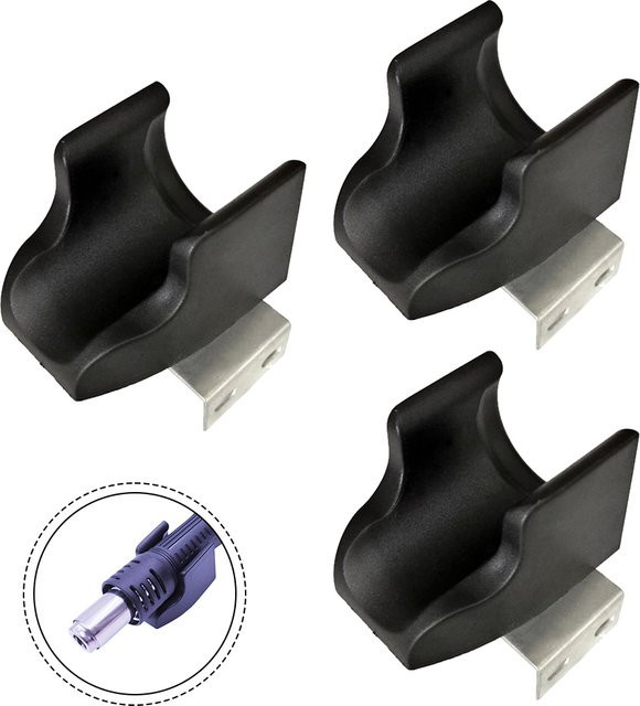 Vibratite Wandhalterung aus Metall für Heißluftgebläse-Griffe, 3er-Set, Schwarz, passend für 858DA Lötstationen - Bild 1
