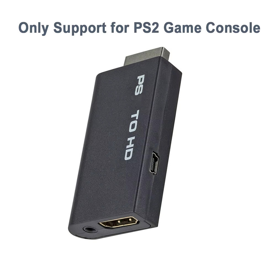 YiFanHeRong PS2 zu HDMI Audio-Video-Konverter Adapter in Schwarz mit 3,5-mm-Audioausgang für Retro-Anzeigemodi 480i/480p/576i - Bild 3