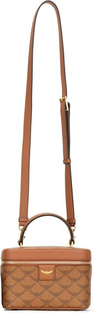 MCM Umhänge-Tragetasche, Canvas und Lederbesatz, Braun, Damen - Bild 1