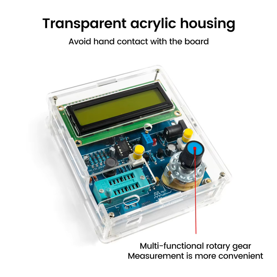 Gaqqee DIY-Kit Digitales Induktivitäts- und Kapazitätsmessgerät mit LCD-Frequenzmessgerät und USB-Datenkabel, DC5V - Bild 3
