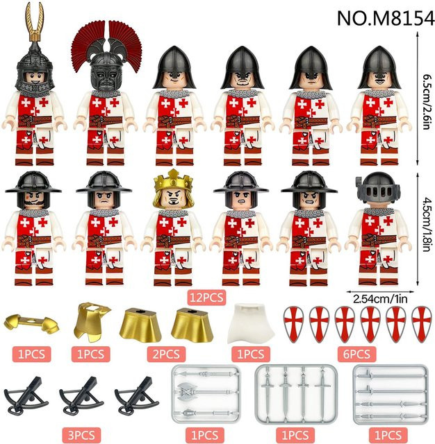 IDAHO Ritter, humanoide Puppen, Minifiguren, Rot, Bunt / Mehrfarbig, ab 6 Jahren - Bild 1