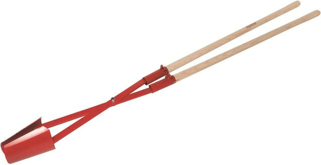 Ideal Erdlochausheber Jumbo mit Eschenstiel in Rot, Höhe: 177 cm - Bild 1