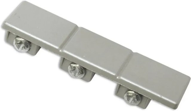 Gardinia Endstück für 3-läufige Flächenvorhangschiene in Silber, 2er Pack - Bild 1