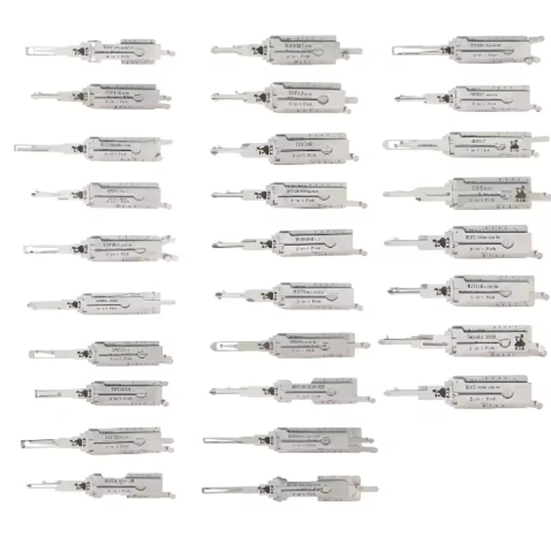 LISHI 2in1 Decoder-Set 28-teiliges Schlossöffner Werkzeug für HU66 HU64 HU101 HU100 in Silber - Bild 4