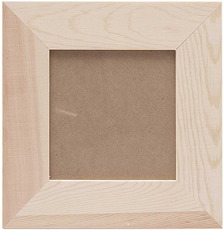 Rico Design Bilderrahmen aus Holz in Natur/hellem Holz, B/H: 21 x 21 cm, Tiefe: 1 cm