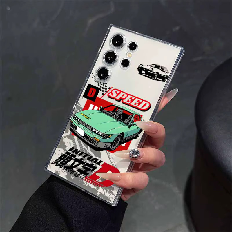 Initial D Autorennen Transparente Space Soft Handyhülle für Samsung Galaxy S26 S25 S24 S23 S22 S21 S20 FE S10 Note 20 Ultra Plus - Bild 1