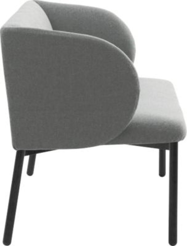 Leyform Sofa LIV 2-Sitzer in Grau mit Stoffbezug und Armlehnen, B: 127 cm, T: 62 cm, H: 74 cm - Bild 2