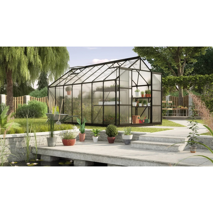 Vitavia Gewächshaus Uranus 11500 Schwarz 11,5 m² mit 4 mm HKP - Bild 4