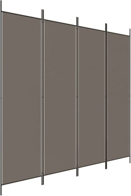 vidaXL Paravent 4-teilig Anthrazit aus Stoff B: 200 cm, H: 220 cm - Bild 1