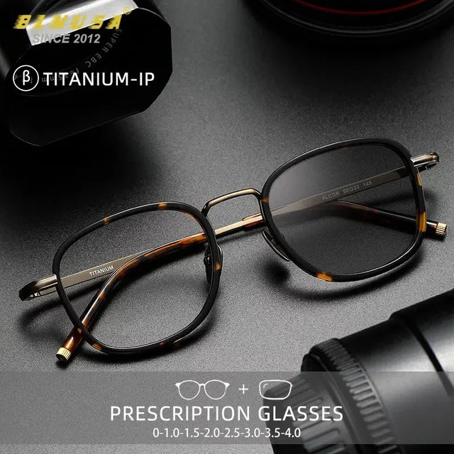 BLMUSA Lesebrille, Titan, Vollrand, Schwarz, Männer - Bild 1