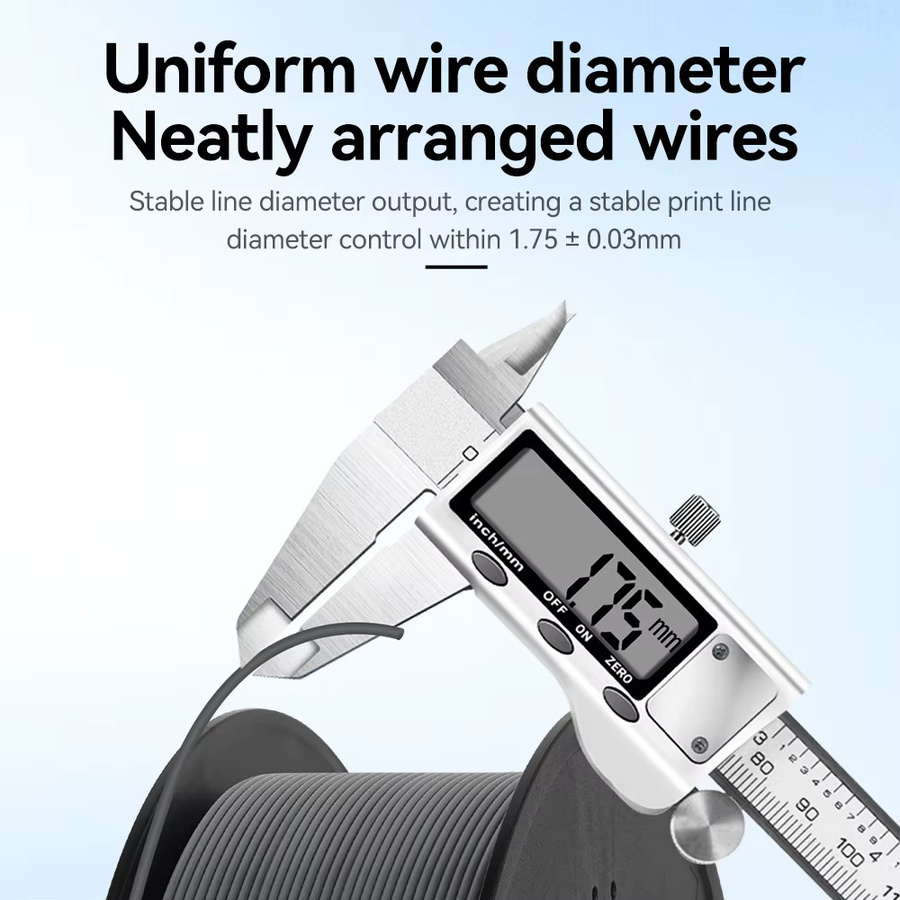 KINGROON PETG/HS-PETG 3D-Filament 1,75mm, 1kg Rolle, Schwarz, Weiß, Grau - Bild 2