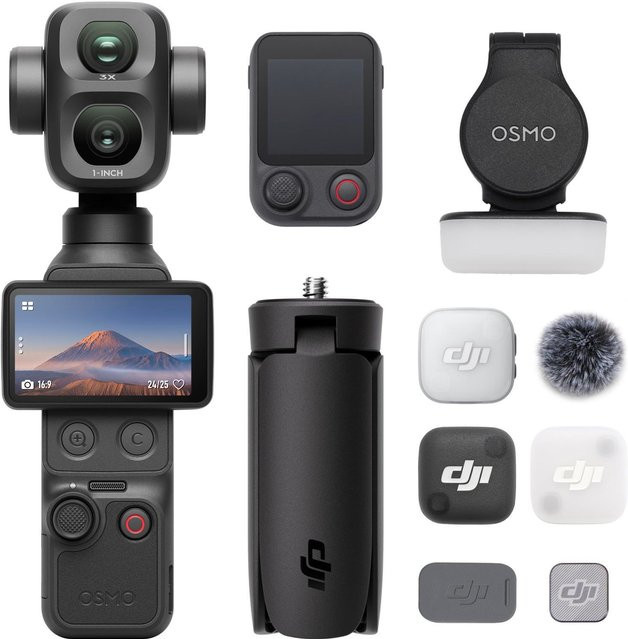 DJI Osmo Pocket 4P Vlog Combo Action Camera mit 1-Zoll-Sensor in Schwarz - Bild 1